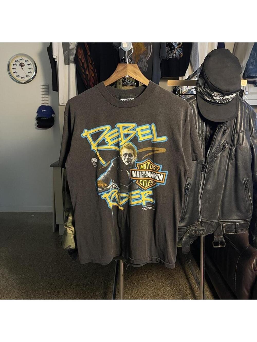 80s Harley Davidson James Dean Rebel Rider Shirt